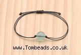 CGB9998 Fashion 12mm green fluorite adjustable bracelet jewelry