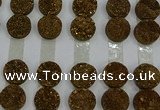 CGC130 18mm flat round druzy quartz cabochons wholesale