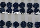 CGC132 18mm flat round druzy quartz cabochons wholesale