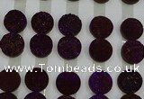 CGC133 18mm flat round druzy quartz cabochons wholesale