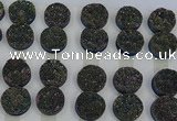 CGC134 18mm flat round druzy quartz cabochons wholesale