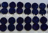 CGC142 20mm flat round druzy quartz cabochons wholesale