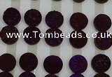 CGC145 20mm flat round druzy quartz cabochons wholesale