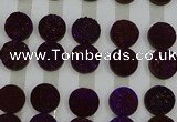 CGC145 20mm flat round druzy quartz cabochons wholesale