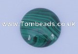 CGC18 10pcs 8mm flat round natural malachite gemstone cabochons