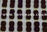 CGC222 12*12mm square druzy quartz cabochons wholesale