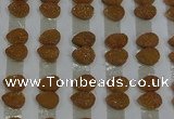CGC234 10*14mm flat teardrop druzy quartz cabochons wholesale
