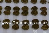 CGC268 15*20mm flat teardrop druzy quartz cabochons wholesale