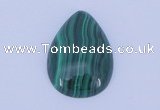CGC30 2pcs 13*18mm flat teardrop natural malachite gemstone cabochons