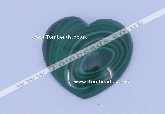 CGC34 5pcs 15*15mm heart natural malachite gemstone cabochons