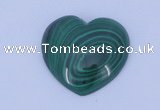 CGC37 2pcs 20*20mm heart natural malachite gemstone cabochons