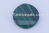 CGC41 25mm faceted coin natural malachite gemstone cabochons