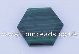 CGC42 25mm hexagon natural malachite gemstone cabochons