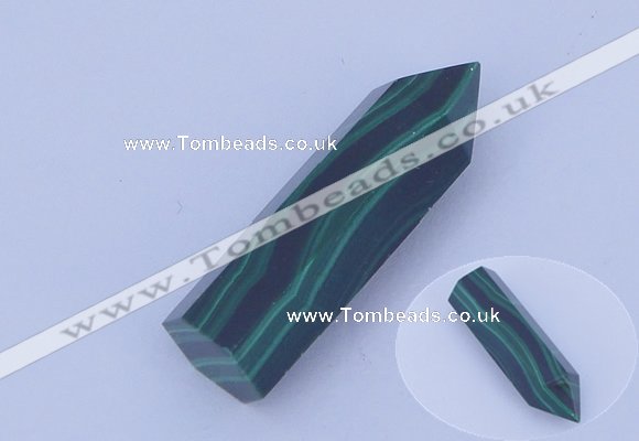 CGC43 10*30mm faceted column natural malachite gemstone cabochons