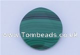 CGC44 24mm faceted coin natural malachite gemstone cabochons