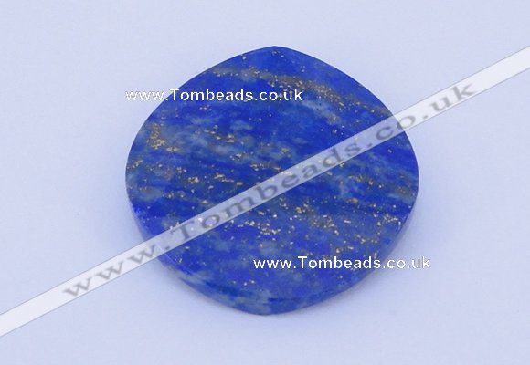 CGC51 6*28mm faceted coin natural lapis lazuli gemstone cabochons