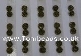 CGC71 6mm flat round druzy quartz cabochons wholesale