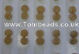 CGC80 8mm flat round druzy quartz cabochons wholesale