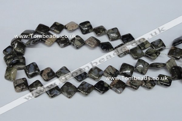 CGE01 15.5 inches 14*14mm diamond glaucophane gemstone beads