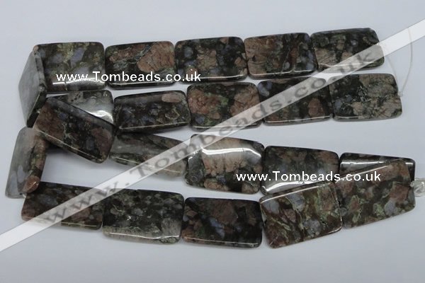 CGE05 15.5 inches 25*35mm rectangle glaucophane gemstone beads