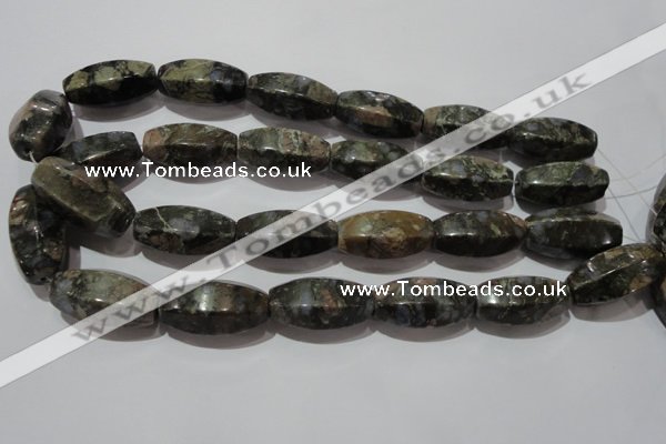 CGE118 15.5 inches 16*30mm rice glaucophane gemstone beads