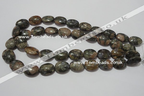 CGE134 15.5 inches 15*20mm oval glaucophane gemstone beads