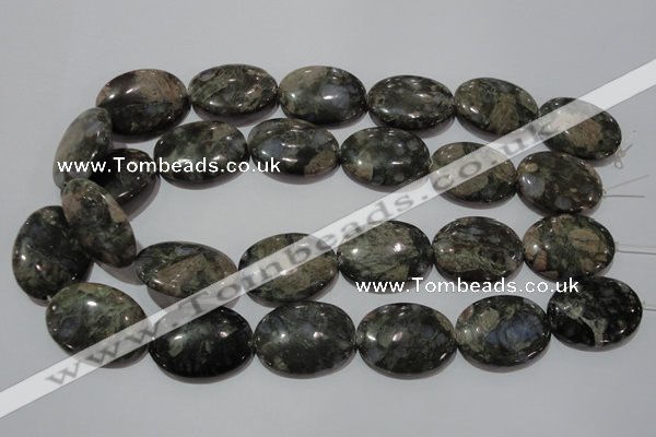 CGE136 15.5 inches 22*30mm oval glaucophane gemstone beads