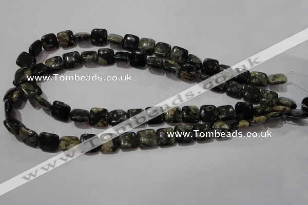 CGE152 15.5 inches 12*12mm square glaucophane gemstone beads