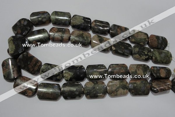 CGE165 15.5 inches 18*25mm rectangle glaucophane gemstone beads