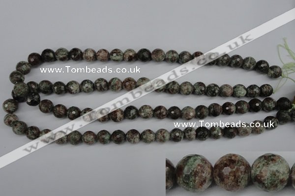 CGG02 15.5 inches 8mm faceted round ghost gemstone beads wholesale