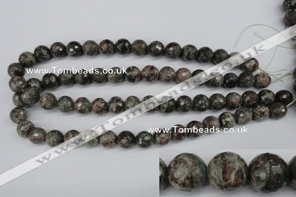 CGG04 15.5 inches 12mm faceted round ghost gemstone beads wholesale