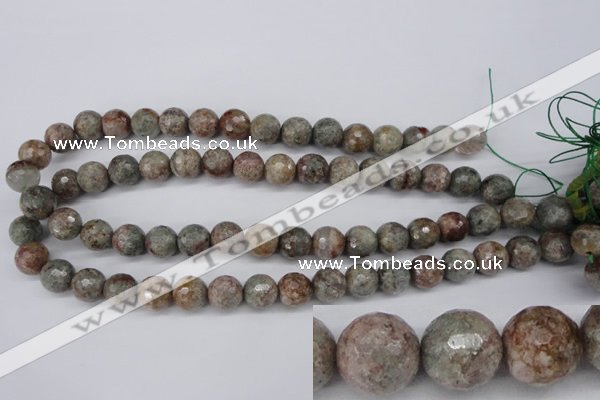 CGG14 15.5 inches 10mm faceted round ghost gemstone beads wholesale