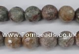 CGG15 15.5 inches 12mm faceted round ghost gemstone beads wholesale