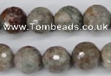 CGG16 15.5 inches 14mm faceted round ghost gemstone beads wholesale