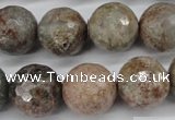 CGG17 15.5 inches 16mm faceted round ghost gemstone beads wholesale