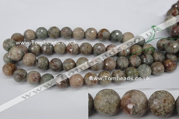 CGG17 15.5 inches 16mm faceted round ghost gemstone beads wholesale