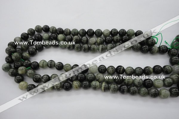 CGH04 15.5 inches 10mm round green hair stone beads wholesale