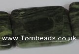 CGH32 15.5 inches 30*40mm rectangle green hair stone beads