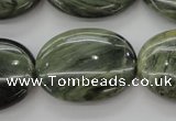 CGH48 15.5 inches 22*30mm oval green hair stone beads wholesale