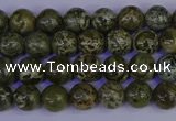 CGJ350 15.5 inches 4mm round green bee jasper beads wholesale