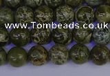 CGJ351 15.5 inches 6mm round green bee jasper beads wholesale
