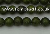 CGJ450 15.5 inches 4mm round green jasper beads wholesale