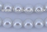 CGL01 10PCS 16 inches 4mm round dyed glass pearl beads wholesale