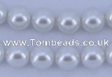 CGL03 10PCS 16 inches 8mm round dyed glass pearl beads wholesale