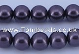 CGL134 10PCS 16 inches 8mm round dyed glass pearl beads wholesale