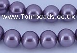 CGL142 10PCS 16 inches 4mm round dyed glass pearl beads wholesale