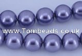 CGL154 10PCS 16 inches 8mm round dyed glass pearl beads wholesale