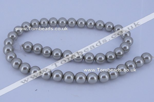 CGL172 10PCS 16 inches 4mm round dyed glass pearl beads wholesale