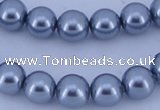 CGL182 10PCS 16 inches 4mm round dyed glass pearl beads wholesale