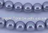 CGL194 10PCS 16 inches 8mm round dyed glass pearl beads wholesale